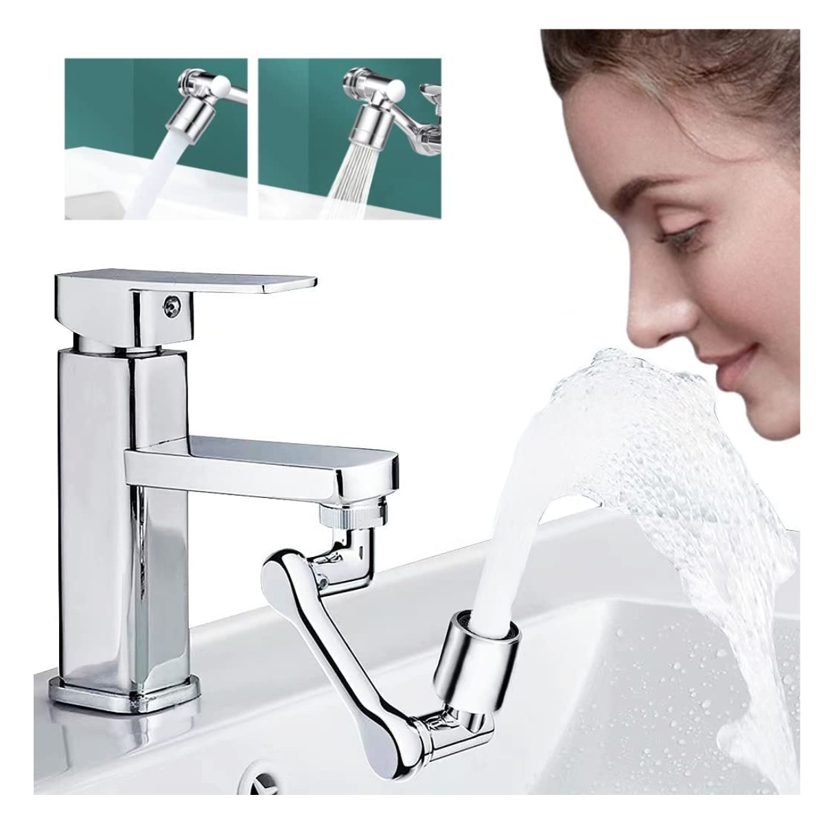 Miniatura 4 de Grifo Giratorio 1080° Ahorra Agua Cocina